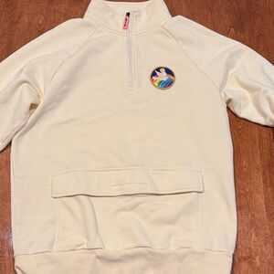 San Holo : BB U OK? Cream Half-Zip Men's Sweater